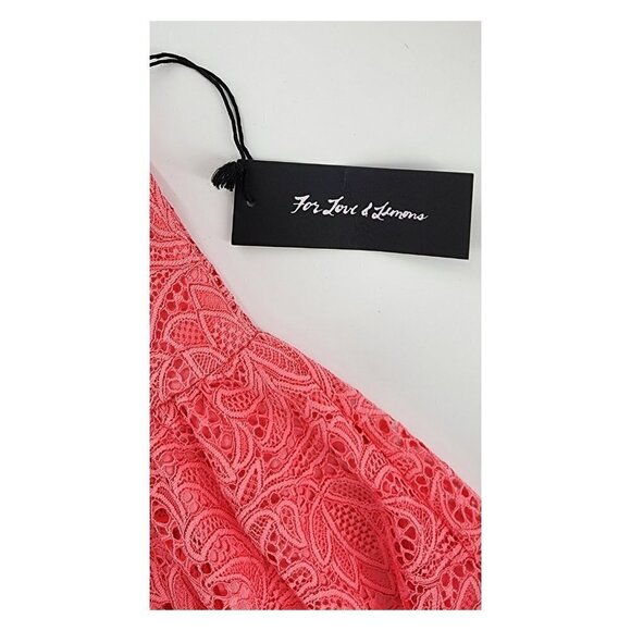 FOR LOVE & LEMONS Lulu Paisley Lace Dress Pink NWT - Picture 6 of 8